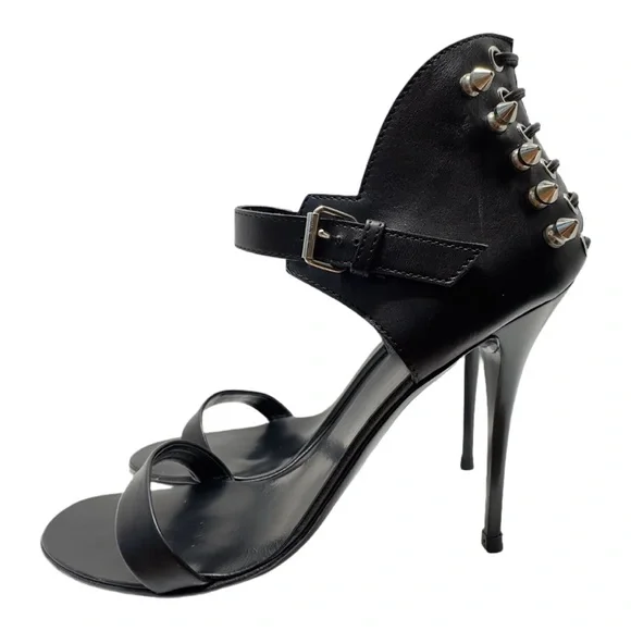 GIUSEPPE ZANOTTILeather Stiletto Sandals High Heel Pump Shoe Spikes Studs